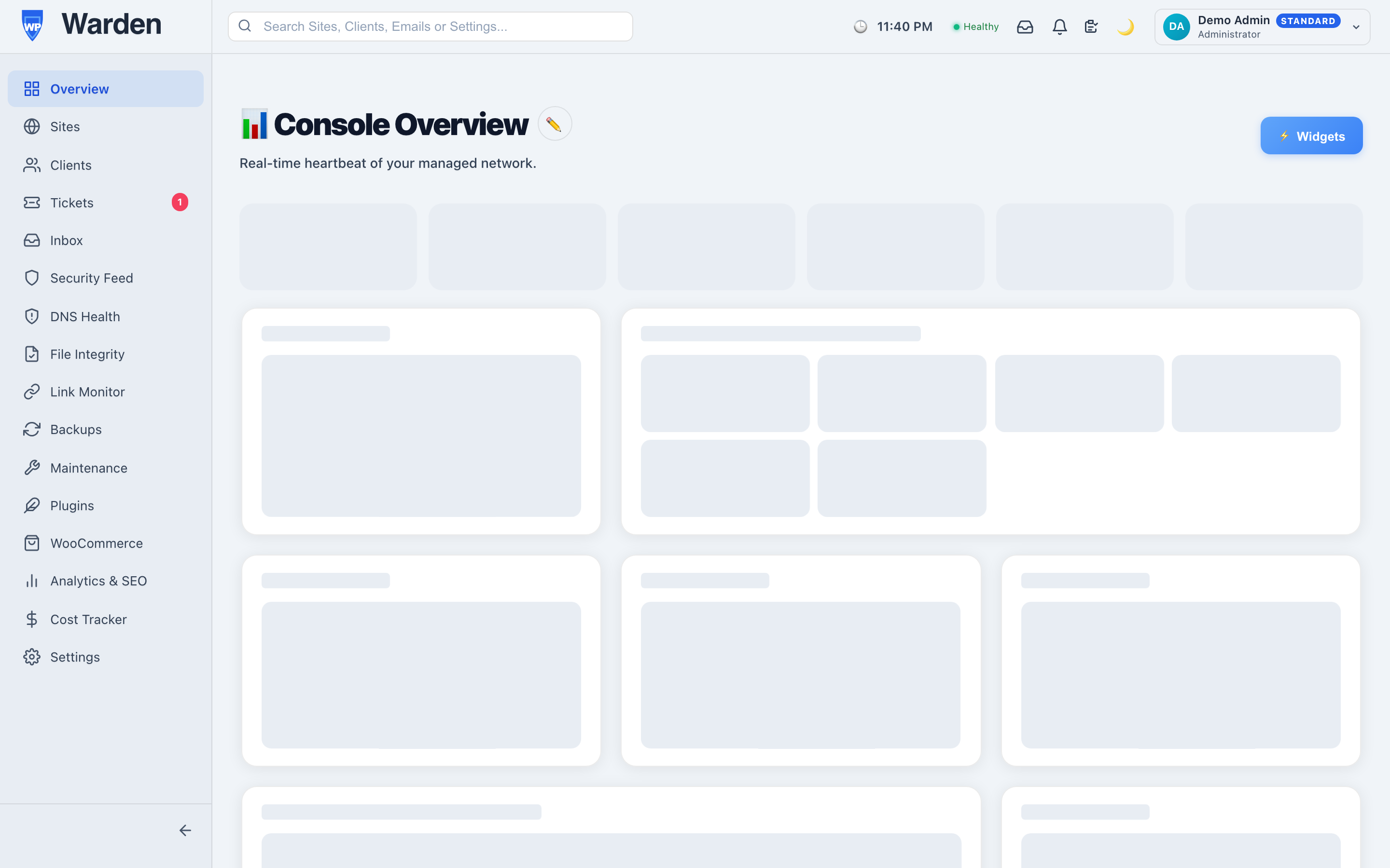 Screenshot: Assign Sites modal